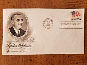 LYNDON B. JOHNSON INAUGURATION COVER WITH ARTCRAFT CACHET, UNADDRESSED, 1965 - Picture 1 of 2