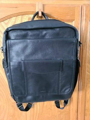 NUEVA Mochila Convertible de Cuero Lodis Tab/Computadora Diseñador Negra. Imprescindible Foto 1 de 4