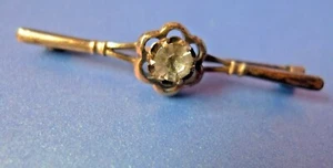 m20 Vintage Art Deco USSR Soviet Jewelry Brooch Pin Silver 875 hallmark AMYU - Picture 1 of 7