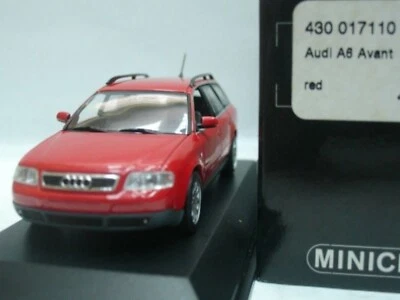 WOW EXTREMELY RARE Audi A6 C5 2.8 30V Avant 1997 Red 1:43 Minichamps-RS4/RS6 - Image 1 of 3