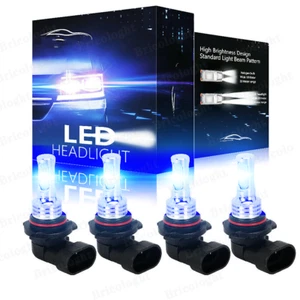 9005 9006 LED Headlights Kit Combo Bulbs High Low Beam 8000K ICE BLUE - Picture 1 of 12