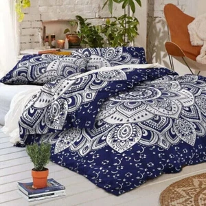 Indian Hippie Mandala Duvet Cover Quilt Gypsy Comforter Bedding Cover Set - Picture 1 of 2