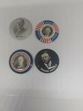 Lot Of Four Reproduction Presidential Pins.Hoover,Roosevelt,Woodrow Wilso And...