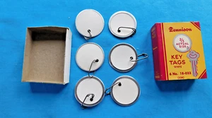 VINTAGE DENNISON -- Key Tags * Box No. 33k With 6 Key Tags. NOS - Photo 1 sur 4