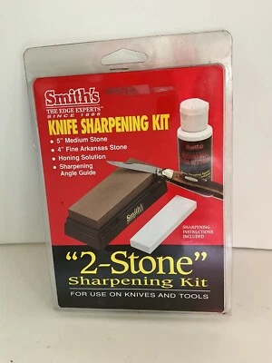 Kit de afiar facas e ferramentas Smith's 2 pedras - Imagem 1 de 3