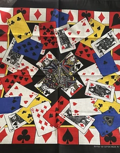 Vintage NWOT! Springs Playing Cards Poker Bandana Made in USA RN14913 - Picture 1 of 4