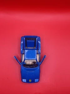 Vintage Ferrari Testarossa Pull Back Car Toy Tilt Lights blue SS-913 loose rare - Picture 1 of 11