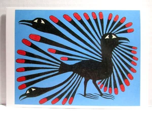 Notecard with Mailing Envelope - Filigreed Raven 1998 by Kenojuak Ashevak, Inuit - Picture 1 of 3