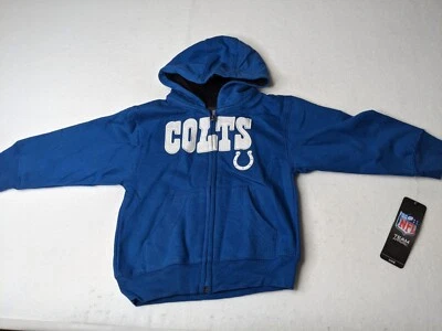 Sudadera con Capucha Indianapolis Colts Niños 4T Cremallera Bordada Nueva con Etiquetas Foto 1 de 4