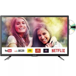 Sharp 24" Smart TV, HD Ready, Built-in DVD Player, Freeview HD, Netflix