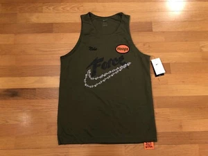 New M Nike Air Force Dri-Fit Basketball Jersey #00 Prm Green DH6755-355 Men - Picture 1 of 9