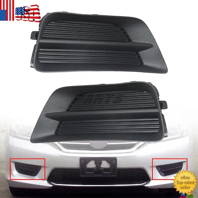 Cubierta de moldura de luz antiniebla para Honda Accord 2013 2014 2015 sedán lado izquierdo y derecho negro Foto 1 de 4