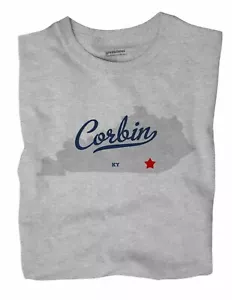 Corbin Kentucky KY T-Shirt MAP - Picture 1 of 6