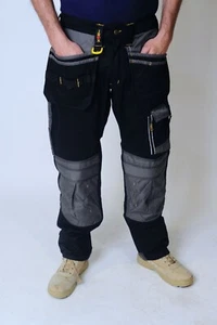 Ibex Elite4 Cargo Trouser Black Grey Trouser For Builders warehouse workwear E4 - Picture 1 of 36