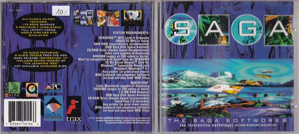 Saga – The Saga Softworks CD / CD-ROM Bonaire - Bild 1 von 1