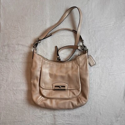 Coach Kristine Bag Champagne Tan Brown Shoulder Bag HOBO F22306 * - Image 1 of 4