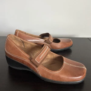 Naturalizer Mary Jane Women's Brown Leather Cushioned Comfort Shoes Size 7 M - Picture 1 of 9