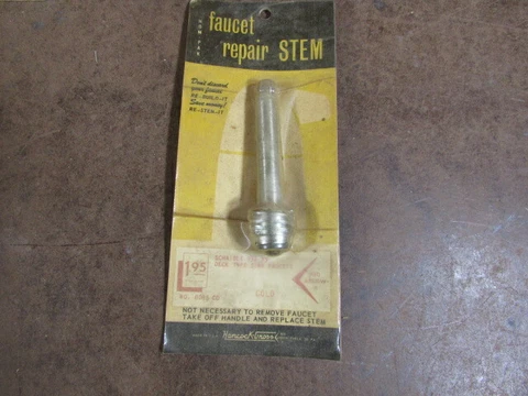 NOS Plumbing Faucet repair valve stem Cold schaible deck type 932-33 sink Cover