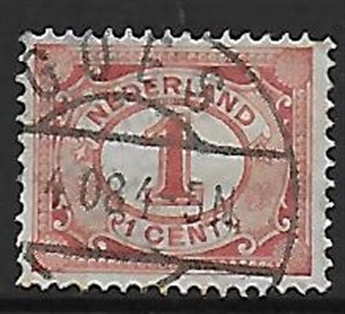Netherlands stamps 1899 NVPH 51P ERROR CANC VF / CAT VALUE $90 - Image 1 of 1