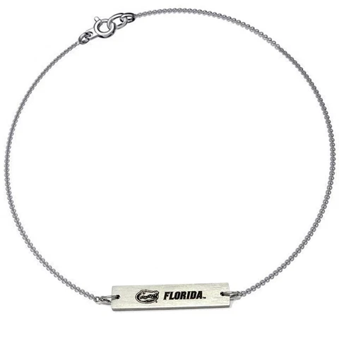 Women's University of Florida Gators Bracelet Silver Bar Bracelet Cover