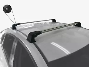 Silver Roof Rack Cross Bar for Mitsubishi Lancer 2008-2017 EVO Fixed Point 2pcs - Foto 1 di 10