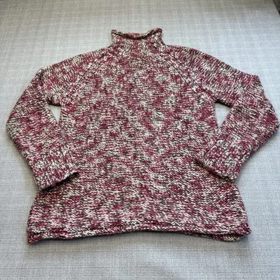 Suéter Columbia XL para mujer manga larga jaspeado tejido rosa grueso lana cottagecore Foto 1 de 4