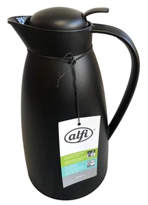 Alfi Thermos 34Oz Vacuum Insulated Glass Thermal Carafe 1L Push Button AG2800BK2 - Picture 1 of 17