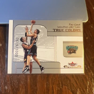 Pau Gasol 2001-02 Fleer Maximum True Colors Rookie RC #213/1000 Grizzlies casi nuevo-como nuevo Foto 1 de 4