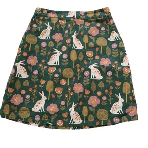Modcloth X Princess Highway Skirt Womens 10 Green Bunny Harvest Cottagecore - Picture 1 of 10