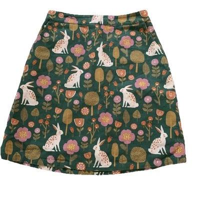 Modcloth X Princess Highway Skirt Womens 10 Green Bunny Harvest Cottagecore  - Image 1 of 4