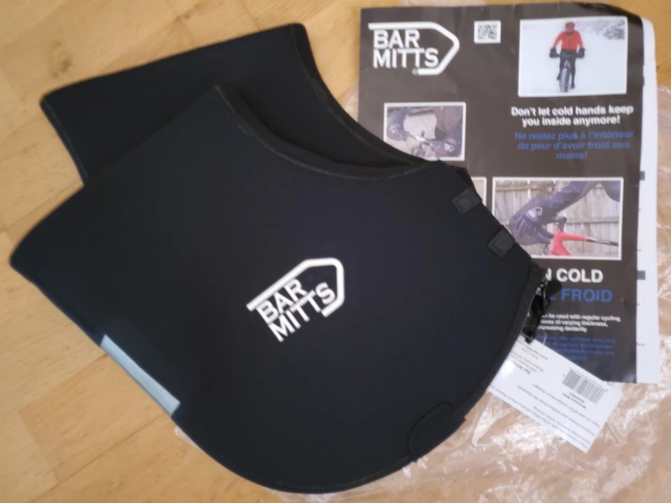 Bar Mitts Mountain Commuter Pogie Handlebar Mitten LG Black