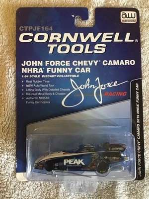 Raro 2019 Cornwell Tools Auto World John Force Peak NHRA Camaro 1/64 diecast Foto 1 de 4
