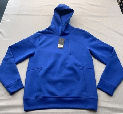 New Vrst Men's Pinnacle Fleece Hoodie Sweatshirt Sz SMALL Royal Blue Tech $88 - Image 1 of 4