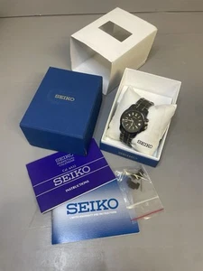 Seiko SNQ045 Men’s Watch Perpetual Calendar Black 100M Boxed - Picture 1 of 11