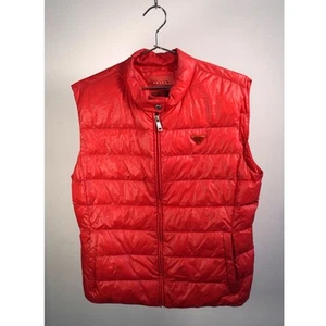 Vintage Prada Full Zip Goose Down Puffer Vest Red Size 48 - Picture 1 of 5