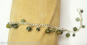 Bracelet en Argent 925 Avec Agate Naturel - Bracelet Et - Picture 1 of 2