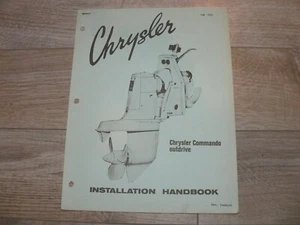 Vintage 1970 Chrysler Commando Outdrive Installation Handbook - Picture 1 of 3