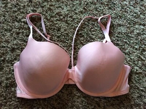 Victoria Secret Bra 36D Lined Demi Pink EUC - Picture 1 of 10