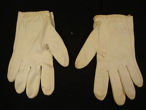 Wear Right Vintage Fabric Womens Solid White Gloves Small 6 1/2" Long Formal - Picture 1 of 2