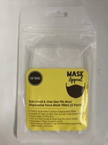 NIP Top Trenz Kids Sm & One Size Disposable Face Covering Filters 5pk - Picture 1 of 4