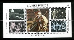 Schweden komplett neuwertig (5er Blatt) Set #1473 Musikmarken - Bild 1 von 1