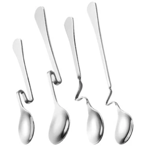 4 Pcs Hanging Cup of Dessert Coffee Spoon Serving Utensils Stirring - Picture 1 of 12