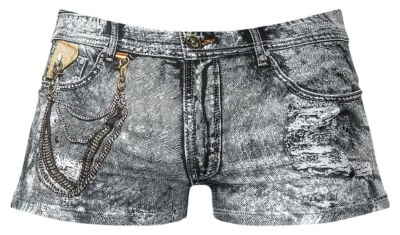 Mens Underwear: Male Power 145-286 Denim Mini Short - Image 1 of 4