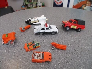 TRANSFORMERS ACTION FIGURES PARTS LOT SHUTTLE PICK UP POLICE CAR AND OTHERS - Picture 1 of 7