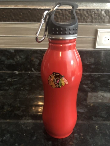 Chicago Blackhawks 24oz RED Stainless Steel Water Bottle 2017 Cover