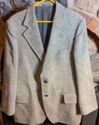 Blazer Abrigo Chaqueta Deportiva de Lana Norm Thompson Millers Tweed Espiga Irlanda  Foto 1 de 4