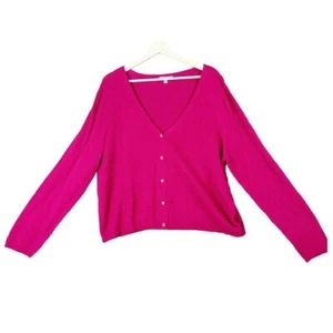 Cardigan DRAPER JAMES Swiss Dot 3D donna TG XXL magenta twee boho cottage preppy - Foto 1 di 7