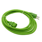 Green 10 FT COMPUTER POWER SUPPLY AC CORD CABLE WIRE FOR HP DELL ACER DESKTOP PC