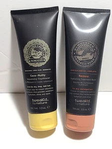 LOT tweak'd by nature VOLUMIZING Coco Nutty CLAYDITIONER & Dhatelo RESTORE BALM - Picture 1 of 5