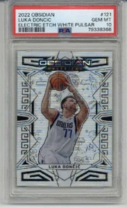 2022 PANINI OBSIDIAN ELECTRIC ETCH WHITE PULSAR #121 LUKA DONCIC PSA 10 POP 5 - Picture 1 of 2
